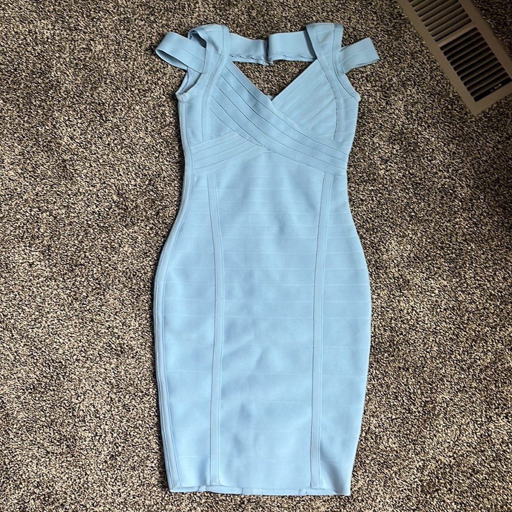 Amazon Banded Blue Dress, NWOT